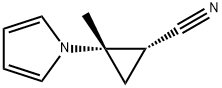 Cyclopropanecarbonitrile, 2-methyl-2-(1H-pyrrol-1-yl)-, cis- (9CI) Structure
