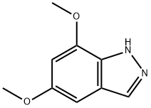 5,7-ジメトキシ-1H-インダゾール 化学構造式