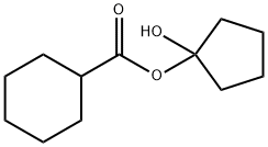 Cyclohexanecarboxylic acid 1-hydroxycyclopentyl ester 结构式