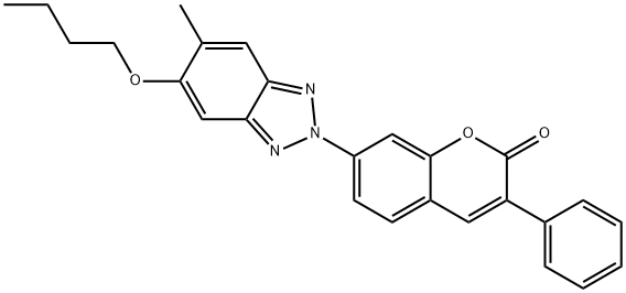 7-(5-butoxy-6-methyl-2H-benzotriazol-2-yl)-3-phenyl-2-benzopyrone 结构式