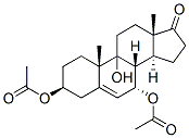 Androst-5-en-17-one, 3,7-bis(acetyloxy)-9-hydroxy-, (3beta,7alpha)- (9CI) 化学構造式
