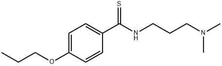 N-[3-(ジメチルアミノ)プロピル]-p-プロポキシチオベンズアミド 化学構造式