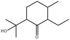 Cyclohexanone,  2-ethyl-6-(1-hydroxy-1-methylethyl)-3-methyl- 化学構造式