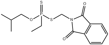 2-[[[(2-Methylpropoxy)ethylphosphinothioyl]thio]methyl]-1H-isoindole-1,3(2H)-dione 结构式