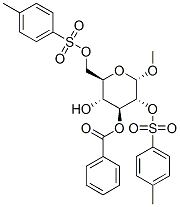 .alpha.-D-Glucopyranoside, methyl, 3-benzoate 2,6-bis(4-methylbenzenesulfonate) 化学構造式
