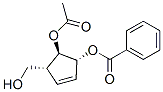 3-Cyclopentene-1,2-diol, 5-(hydroxymethyl)-, 1-acetate 2-benzoate, 1R-(1.alpha.,2.beta.,5.beta.)- 化学構造式