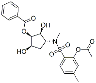Benzenesulfonamide, N-2-(acetyloxy)methyl-4-(benzoyloxy)-3,5-dihydroxycyclopentyl-4-methyl-, 1S-(1.alpha.,2.beta.,3.alpha.,4.beta.,5.alpha.)-|