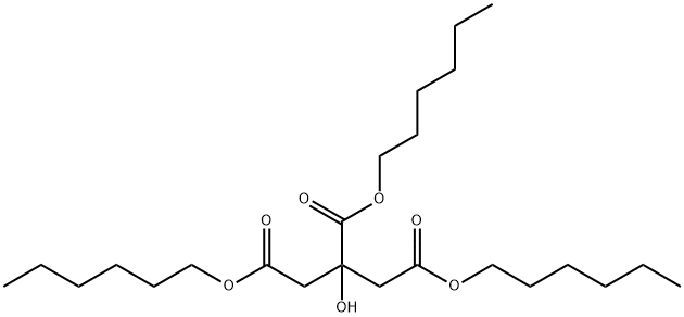 1,2,3-Propanetricarboxylic acid, 2-hydroxy-, trihexyl ester,16544-70-0,结构式