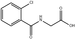 2-氯苯甲酰氨基乙酸, 16555-60-5, 结构式