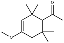 1-(4-methoxy-2,2,6,6-tetramethyl-3-cyclohexen-1-yl)ethan-1-one  Struktur