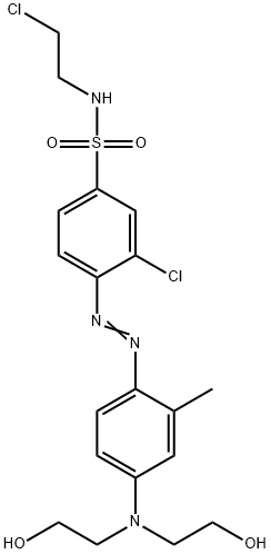 4-[[4-[bis(2-hydroxyethyl)amino]-o-tolyl]azo]-3-chloro-N-(2-chloroethyl)benzenesulphonamide Structure