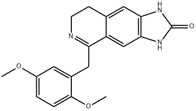 2H-Imidazo[4,5-g]isoquinolin-2-one,  5-[(2,5-dimethoxyphenyl)methyl]-1,3,7,8-tetrahydro- Struktur