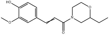 2-Ethyl-4-[3-(4-hydroxy-3-methoxyphenyl)-1-oxo-2-propenyl]morpholine,16562-70-2,结构式