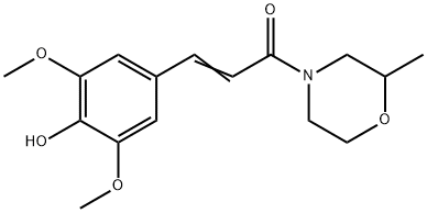 4-[3-(3,5-Dimethoxy-4-hydroxyphenyl)propenoyl]-2-methylmorpholine Struktur