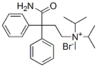 N-(3-カルバモイル-3,3-ジフェニルプロピル)-N,N-ジイソプロピルメタンアミニウム·ブロミド 化学構造式