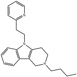 2,3,4,5-Tetrahydro-2-butyl-5-[2-(2-pyridyl)ethyl]-1H-pyrido[4,3-b]indole Structure