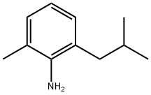 Benzenamine,  2-methyl-6-(2-methylpropyl)- Structure