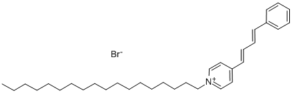 1-OCTADECYL-4-(4-PHENYL-1,3-BUTADIENYL)PYRIDINIUM BROMIDE Struktur