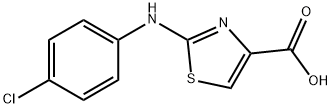 2-(4-氯苯基氨基)-噻唑-4-羧酸, 165682-82-6, 结构式