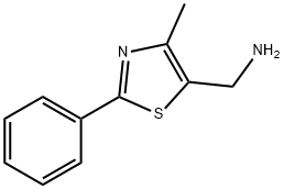 (4-甲基-2-苯基-1,3-噻唑-5-基)甲胺, 165735-95-5, 结构式