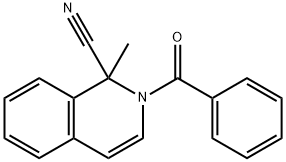 2-ベンゾイル-1,2-ジヒドロ-1-メチルイソキノリン-1-カルボニトリル 化学構造式
