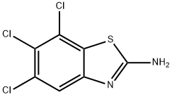 5,6,7-三氯-2-苯并噻唑胺 结构式
