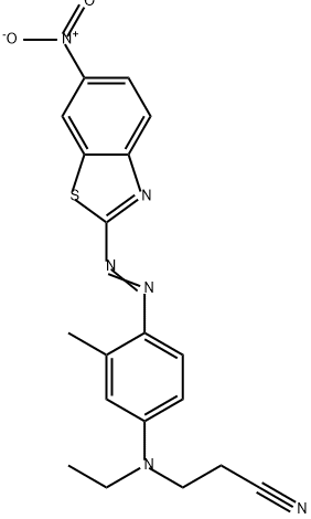 3-[ethyl[3-methyl-4-[(6-nitrobenzothiazol-2-yl)azo]phenyl]amino]propiononitrile Structure