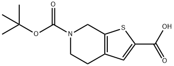 6-(叔丁氧羰基)-4,5,6,7-四氢噻吩并[2,3-C]吡啶-2-羧酸 结构式