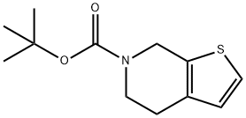 叔-丁基 4,5-二氢噻吩并[2,3-C]吡啶-6(7H)-羧酸酯,165947-52-4,结构式