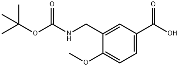3-(BOC-AMINO)METHYL-4-METHOXY-BENZOIC ACID Struktur