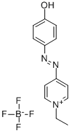 1-Ethyl-2-[(p-hydroxyphenyl)azo]-pyridinium tetrafluoroborate Structure