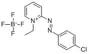 2-((p-Chlorophenyl)azo)-1-ethylpyridiniumtetrafluoroborate Structure