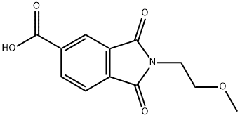 2-(2-メトキシエチル)-1,3-ジオキソ-5-イソインドリンカルボン酸 化学構造式