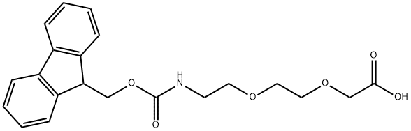 Fmoc-8-amino-3,6-dioxaoctanoic acid Struktur