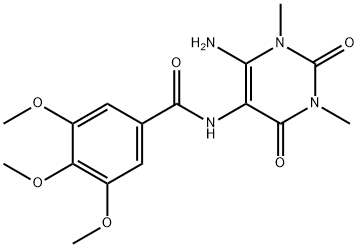 Benzamide,  N-(6-amino-1,2,3,4-tetrahydro-1,3-dimethyl-2,4-dioxo-5-pyrimidinyl)-3,4,5-trimethoxy-|