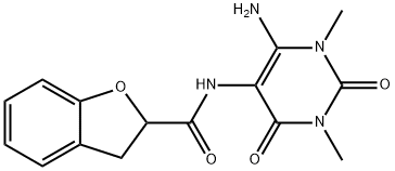 2-Benzofurancarboxamide,  N-(6-amino-1,2,3,4-tetrahydro-1,3-dimethyl-2,4-dioxo-5-pyrimidinyl)-2,3-dihydro-|