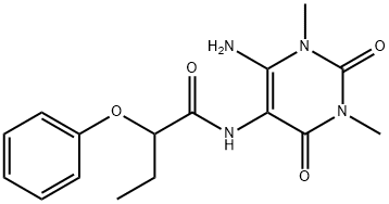 Butanamide,  N-(6-amino-1,2,3,4-tetrahydro-1,3-dimethyl-2,4-dioxo-5-pyrimidinyl)-2-phenoxy- Structure