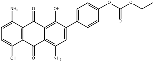4-(4,8-diamino-9,10-dihydro-1,5-dihydroxy-9,10-dioxo-2-anthryl)phenyl ethyl carbonate,16618-09-0,结构式