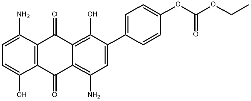 4-(4,8-diamino-9,10-dihydro-1,5-dihydroxy-9,10-dioxo-2-anthryl)phenyl ethyl carbonate Struktur