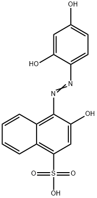4-[(2,4-dihydroxyphenyl)azo]-3-hydroxynaphthalene-1-sulphonic acid Structure