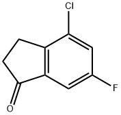 4-CHLORO-6-FLUOROINDAN-1-ONE Structure