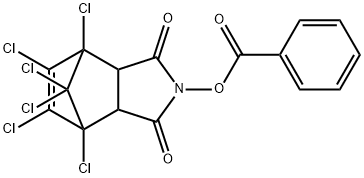 4,7-Methano-1H-isoindole-1,3(2H)-dione, 2-(benzoyloxy)-4,5,6,7,8,8-hexachloro-3a,4,7,7a-tetrahydro- Struktur