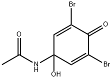 N-(3,5-Dibromo-1-hydroxy-4-oxo-2,5-cyclohexadienyl)acetamide Structure