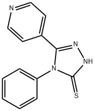 4-苯基-5-吡啶-4-基-4H-[1,2,4]三唑-3-硫醇, 16629-40-6, 结构式