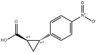 CYCLOPROPANECARBOXYLIC ACID, 2-(4-NITROPHENYL)-, (1R,2R)-REL- Structure