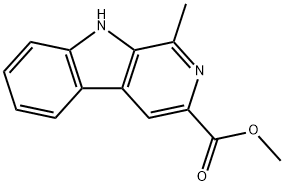 1-甲基-9H-吡啶并[3,4-B]吲哚-3-羧酸甲酯 结构式