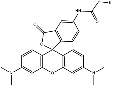 5-[Bromoacetamido]tetramethylrhodamine Structure