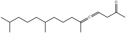 6,10,14-トリメチル-4,5-ペンタデカジエン-2-オン 化学構造式