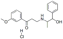 3-[(2-hydroxy-1-methyl-2-phenylethyl)amino]-3'-methoxypropiophenone hydrochloride  Struktur