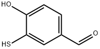 Benzaldehyde, 4-hydroxy-3-mercapto- (9CI) 化学構造式